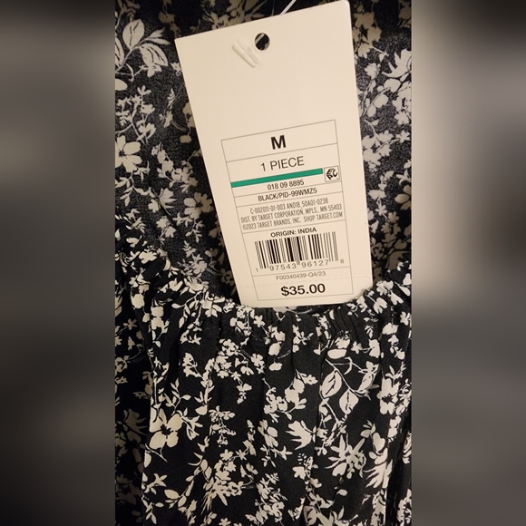 Floral Crepe Flutter Short Sleeve Midi Dress - A New Day - Picture 6 of 6